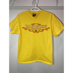 Maui, Hawaii Harley-Davidson Yellow T-Shirt Size Large